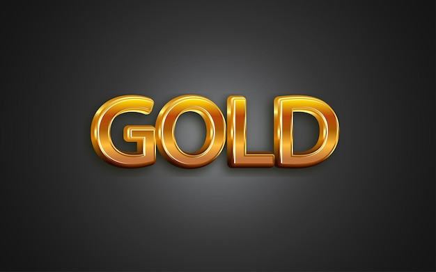 Efecto de texto dorado editable