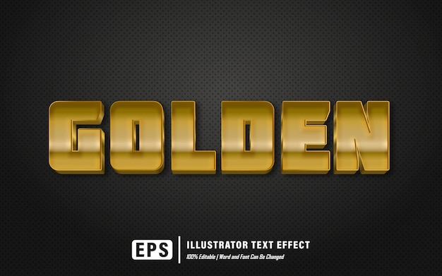 Vector efecto de texto dorado - editable