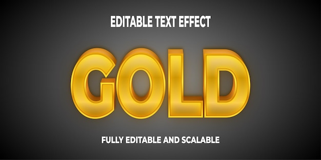 efecto de texto dorado con letras doradas 3d y emisión de luz