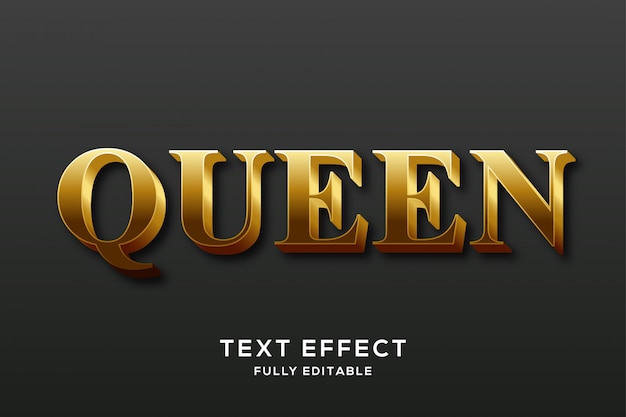 Efecto de texto dorado de lujo