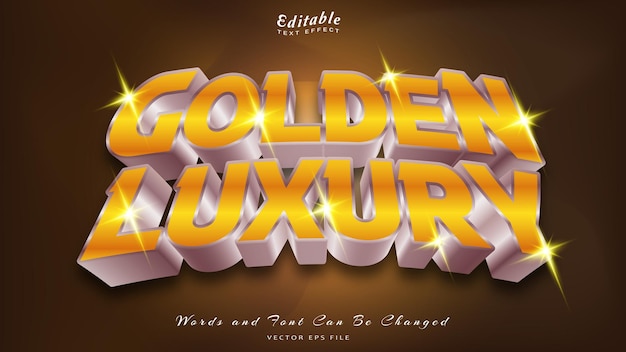efecto de texto dorado de lujo