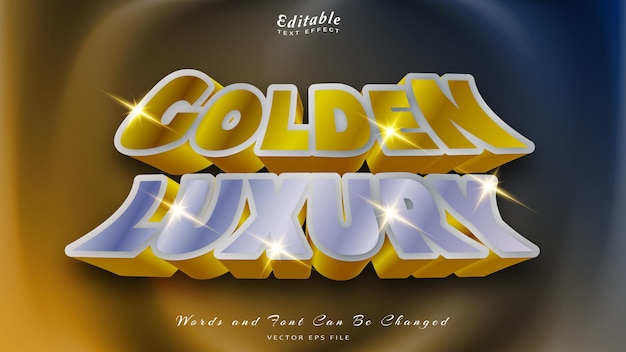 efecto de texto dorado de lujo