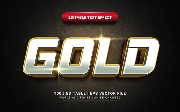 Efecto de texto dorado