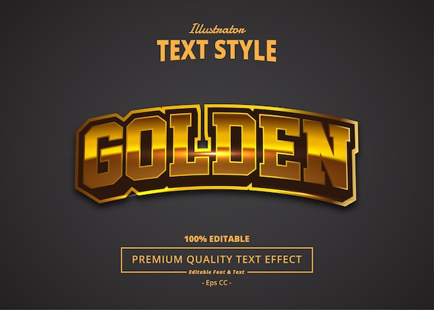 Efecto de texto dorado