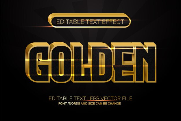 Efecto de texto dorado