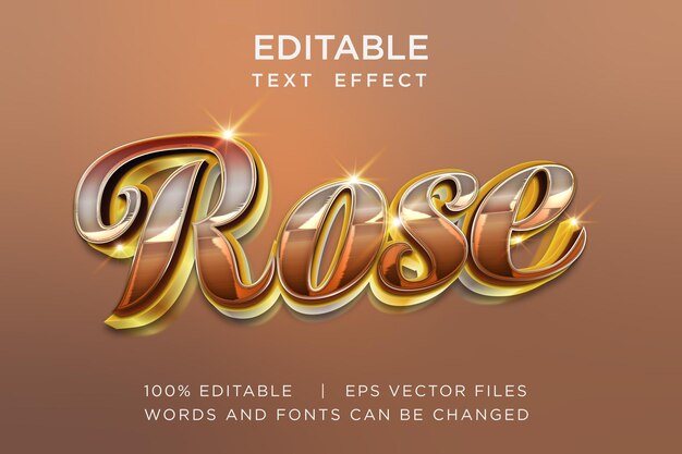 Vector efecto de texto dorado