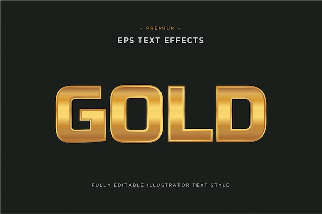 Efecto de texto dorado