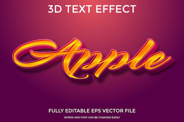 Efecto de texto editable 3d de Apple