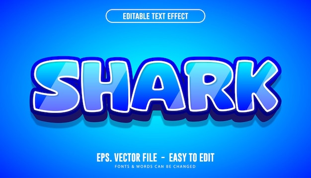 Efecto de texto editable 3d azul