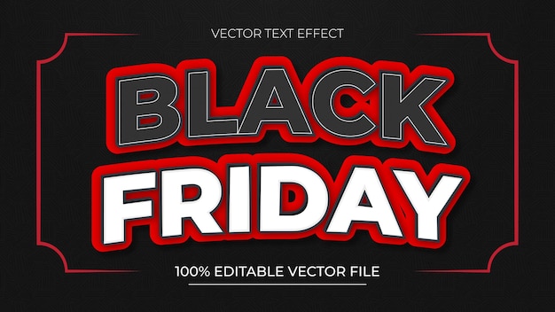 Efecto de texto editable 3D Black Friday
