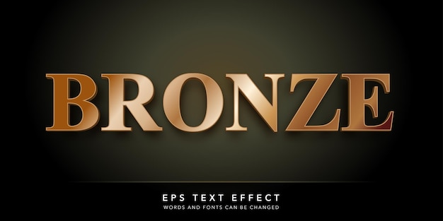 efecto de texto editable 3d bronce