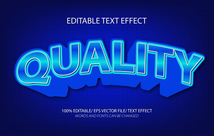 Vector efecto de texto editable en 3d de calidad y estilo de texto editable