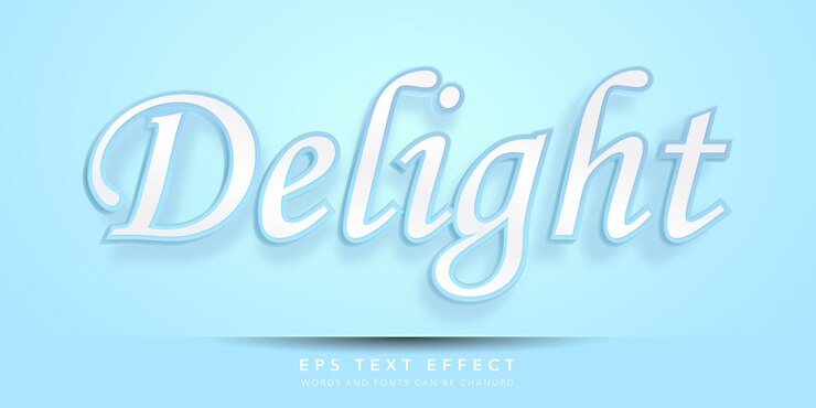 Vector efecto de texto editable 3d delicia