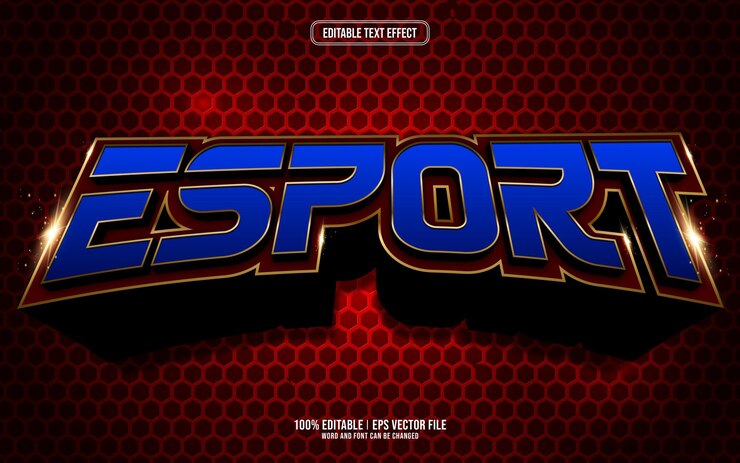 Vector efecto de texto editable en 3d para deportes