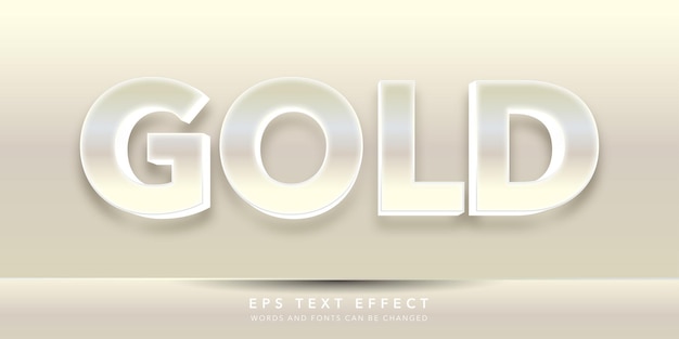 Efecto de texto editable 3d dorado