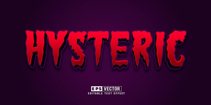Vector efecto de texto editable 3d editable de halloween histérico con fondo
