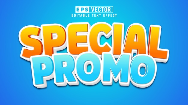 Efecto de texto editable 3d editable promocional especial con fondo