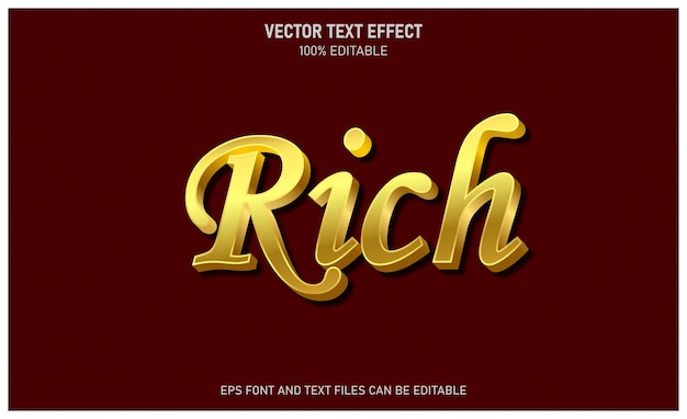 Efecto de texto editable en 3D enriquecido