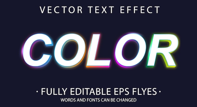 Efecto de texto editable 3D estilo de fuente mínimo vector premium y fondo colorido