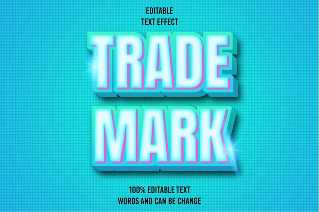 Efecto de texto editable en 3D con estilo moderno