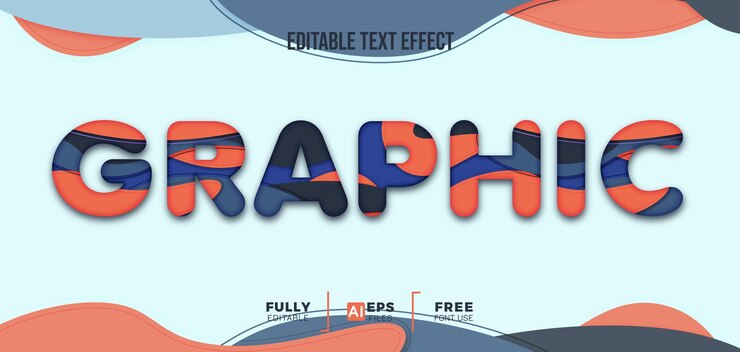 Vector efecto de texto editable 3d estilo patrón
