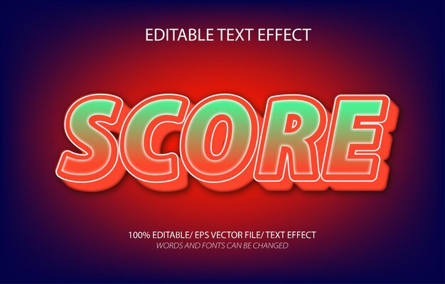Efecto de texto editable en 3D y estilo de texto editable
