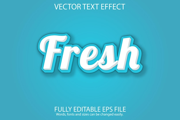 Efecto de texto editable 3d fresco