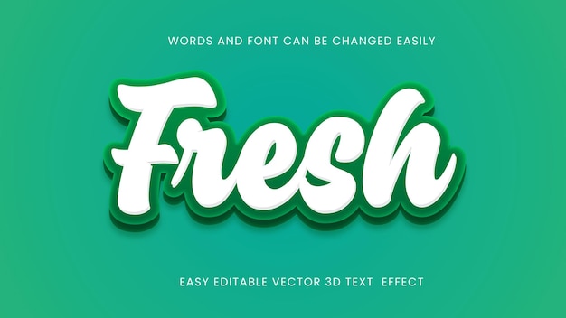 Efecto de texto editable 3d fresco