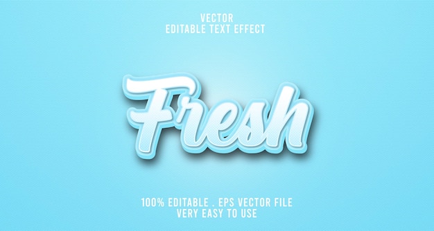 Vector efecto de texto editable 3d fresco