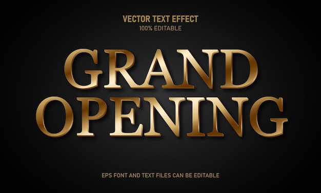 Efecto de texto editable 3D de gran apertura