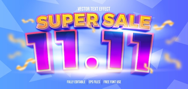 Vector efecto de texto editable 3d de gran venta