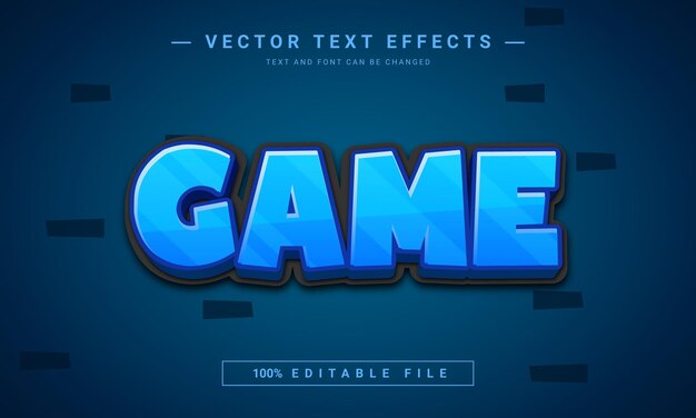 Vector efecto de texto editable 3d del juego