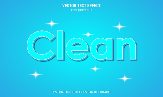 Efecto de texto editable 3d limpio