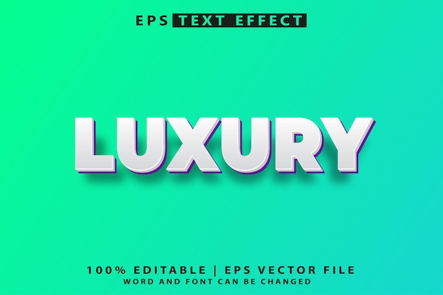 Efecto de texto editable 3d de lujo