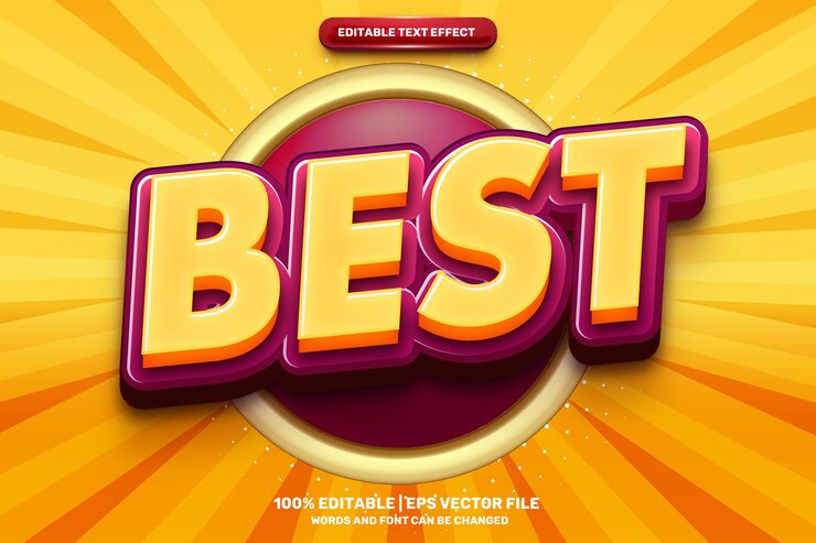 Vector efecto de texto editable 3d de mejor venta