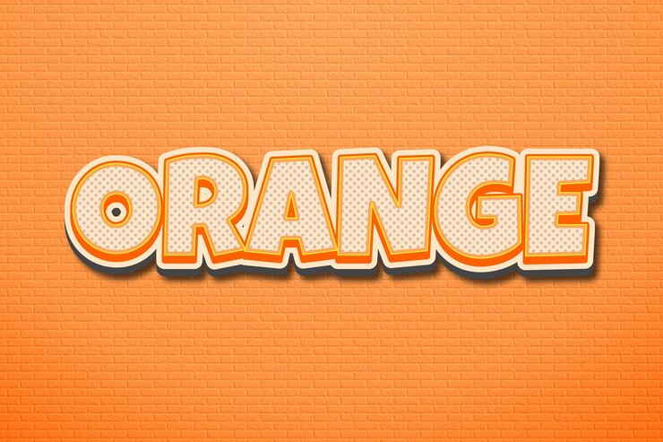 Vector efecto de texto editable 3d naranja