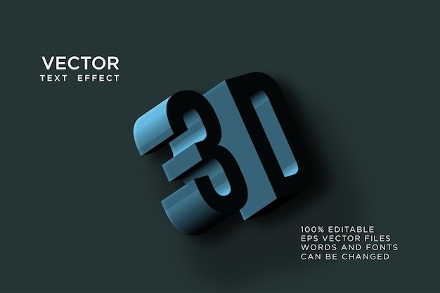 efecto de texto editable 3d negrita moderno