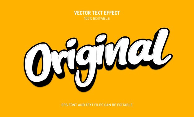 Efecto de texto editable 3D original