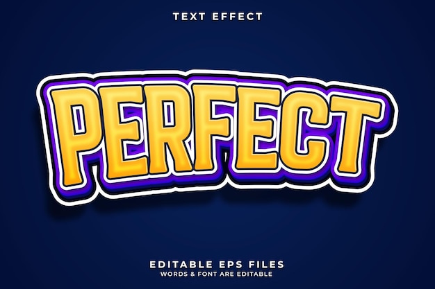 Vector efecto de texto editable 3d perfecto