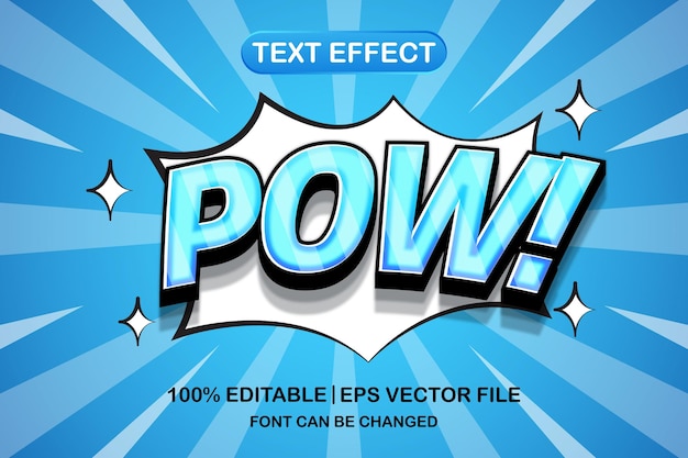 Efecto de texto editable 3d pow