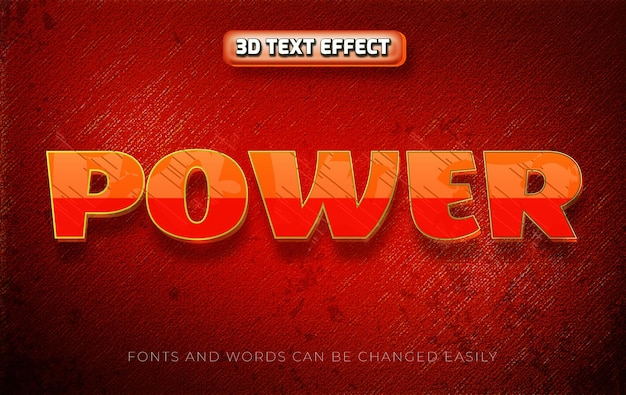 Efecto de texto editable 3d de Power Gaming