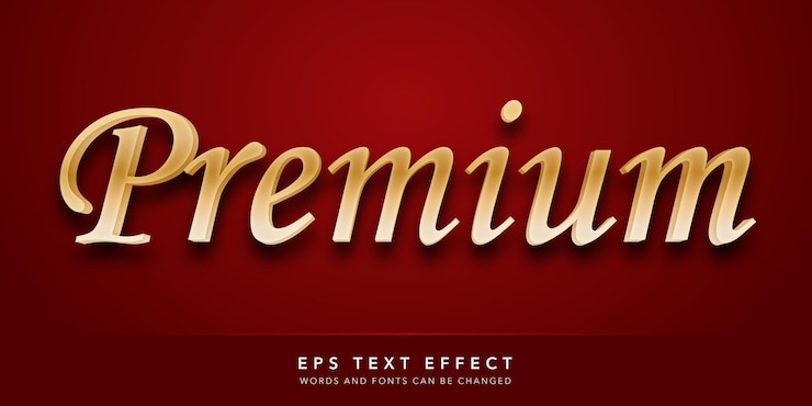 Vector efecto de texto editable 3d premium