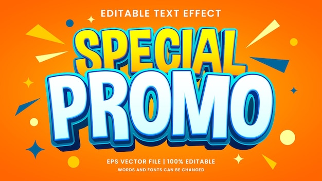 Efecto de texto editable 3d promocional de venta especial