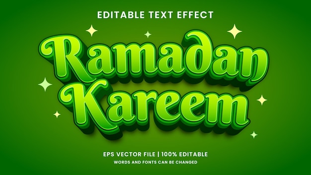 Efecto de texto editable 3D de Ramadán Kareem
