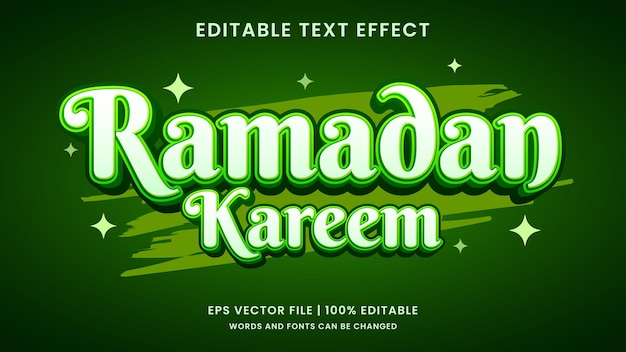 Efecto de texto editable 3D de Ramadán Kareem