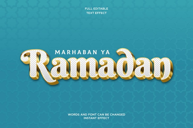 Efecto de texto editable 3D de Ramadán Kareem