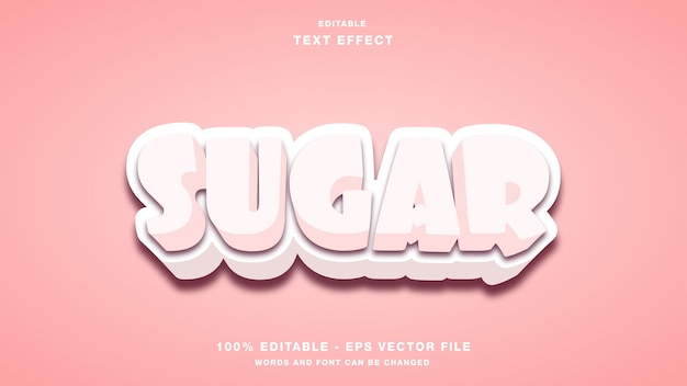 Efecto de texto editable 3D Sugar Bold