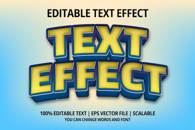 Efecto de texto editable 3d