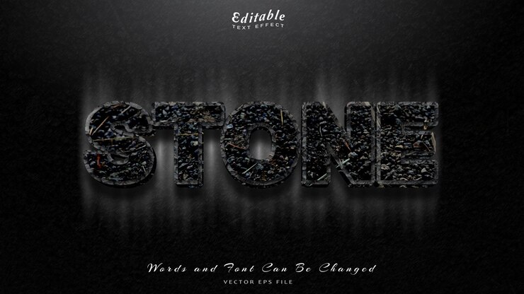 Vector efecto de texto editable abstracto con fondo grunge