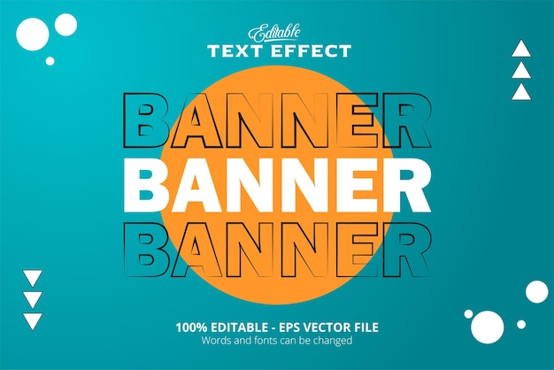 Vector efecto de texto editable adecuado para diseños de catálogos de revistas de redes sociales que reflejan el efecto de texto de banner de estilo